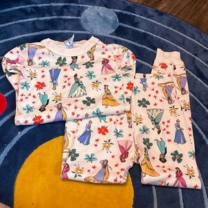 Hanna Andersson Size 120 6-7 Long John Disney Princess PJs